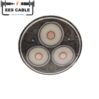 Câble sous-marin marin 12/20(24)KV CU XLPE avec gaine PE, câble à fibres optiques étanche, 50MM2 pour l'Europe, le Portugal et l'Allemagne