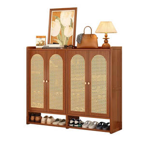 Scarpiera per <span class=keywords><strong>Ingresso</strong></span> Casa, Mobile Scarpiera Multistrato per Corridoio Interno, Organizzatore per Scarpe in Bambù Antipolvere e Traspirante - Product Image 5