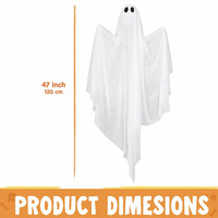 Ornement suspendu fantôme phosphorescent grand format, très populaire en 2026 - Décoration extérieure pour jardin, véranda et accessoire pour maison hantée pour Halloween