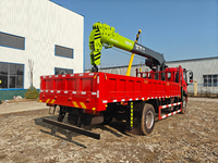 Camions de fret SHACMAN haute efficacité 4x2, 8 tonnes, grue à flèche à 5 sections, grue montée sur camion, moteur Changjiang