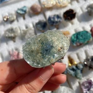 خاتم كريستال طبيعي بالجملة من الأميثيست والمالاكيت قابل للتعديل، خاتم كوارتز كريستالي للزينة - Product Image 6