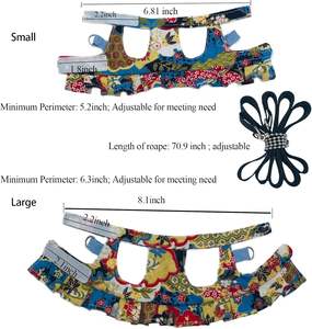 Conjunto de Arnés y Correa Ajustable con Diseño Floral para Mascotas Pequeñas, Correa de Tracción para Hurones, Chinchillas Enanas, Cobayas y Ratas Ornamentales - Product Image 6