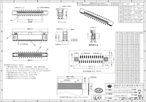 Коннекторы FPC/FFC для электроники: 16-60 контактов, обратное расположение контактов, шаг 0.5 мм, двухрядные, ZIF, SMT/SMD, плоские гибкие кабели - Product Image 2