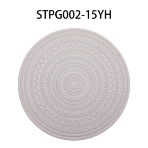 2025 High Grade Classic Round <b>Leather</b> Table Mat PVC Kitchen Wedding Mat PU <b>Placemat</b> Classic Style - Product Image 5