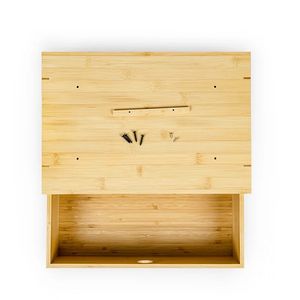 Tiroir de bureau en bois de bambou, organisateur de table caché coulissant grand plateau de rangement pour crayons de bureau - Product Image 4