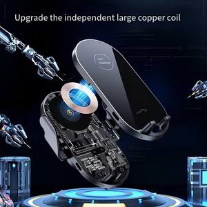 Produits tendance 2025 nouveautés évent par gravité intégré charge par induction automatique rapide QC chargeur sans fil support de voiture - Product Image 3