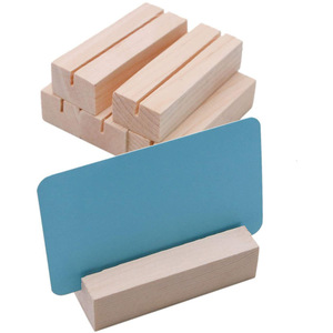 Porta Tarjetas de Visita Personalizado de Madera de Haya y Roble Pulido, Rectangular, para Mostrar Fotos, para Bodas, Fiestas y Cumpleaños - Product Image 5