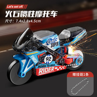 Modèle réduit de moto en plastique Firestone Cool Stunt à inertie, jouet de course simulé à l'échelle 1:5, très populaire