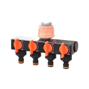 Conector de agua para jardín, válvula desviadora ABS de una entrada y cuatro salidas para riego con manguera a granel, fácil instalación, presión de 16 bar - Product Image 4