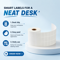 Stiker Vinyl Perekat Sendiri Potongan Presisi Logo Merek Tahan Air Kertas Stiker Grosir Gulungan Stiker Label Polos Stiker Label Printer Thermal