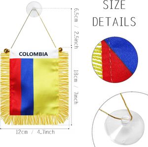 Bandera Personalizada de Satén del Danubio Swabiano, Mini Bandera Colgante con Borlas Doradas para Espejo Retrovisor de Coche, Ventana, Pared, Oficina, Hogar - Product Image 6