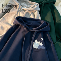 Sweat-shirt personnalisé de haute qualité avec logo brodé, manches longues, unisexe, à capuche, OEM ODM, brodé, surdimensionné