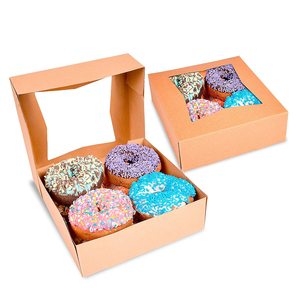 2022 nóng Bán Các Loại khác nhau của bánh rán Cookie Trung Quốc giấy bao bì các tông hộp với cửa sổ - Product Image 4