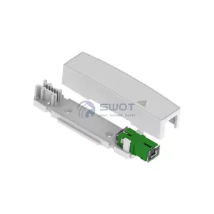 SC APC FTTH indoor IP30 fiber optic connection protection box 1 Port terminal box Roseta Optica Fibra Optica Box