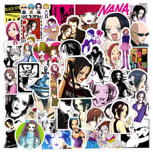 50 pièces mignon japonais fille Anime NANAS Graffiti autocollants pour bouteille <span class=keywords><strong>livre</strong></span> décor vinyle mode femmes autocollant - Product Image 1