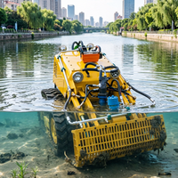 Robot de dragage sous-marin avec fonction d'agitation auxiliaire, extracteur de boue sur chenilles pour boues épaisses
