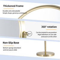 Miroir de bureau portable pour maquilleurs, cadeau idéal pour les passionnés de beauté, miroir rond personnalisé