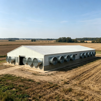 Structure en acier galvanisé à chaud moderne, haute résistance, résistante au vent et aux tremblements de terre, poulailler préfabriqué, hangar pour volailles