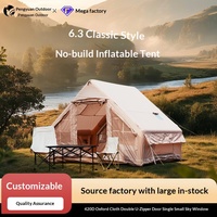 Carpa Inflable para Acampar al Aire Libre Pengyuan, 6.3 Metros Cuadrados, 3000MM, Impermeable, Doble Capa, Resistente a la Lluvia, Cálida y Gruesa