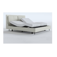 Lit moderne réglable ENKE NK-DA10 avec quatre moteurs, rangement intégré, pliable, pour chambre à coucher, cadre métallique de haute qualité, coton, taille Queen/Full