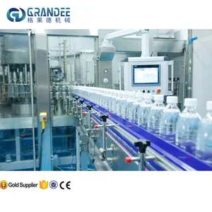 ماكينات أوتوماتيكية لتغطية وملء الزجاجات المائية الصغيرة والمياه المعدنية بسعة 2000BPH و500 مل