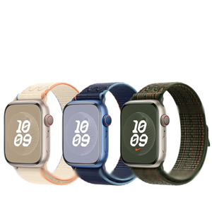 רצועת ניילון נושמת לסדרת Apple Watch 10 11 Ultra 2, רצועת ספורט ארוגה ל-iWatch עם סגירת סקוטש - Product Image 1