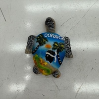 Aimant de réfrigérateur personnalisé OEM d'usine en résine 3D gaufrée, thème Tortue de mer de Corse, Coquillage, Plage tropicale, Aimant touristique