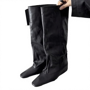 White Black Women's Over-the-Knee High Heel Thigh High Boots Zip Closure Winter <b>Shoes</b> Long Tall Fashion <b>Height</b> <b>Increasing</b> - Product Image 3