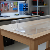 Rouleaux de feuilles de plastique souple transparent en PVC personnalisés pour nappes