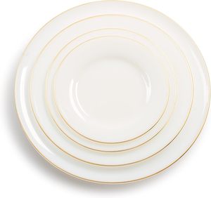 Lot de Vaisselle en Verre en Gros avec Bord Doré Coloré, Design Moderne Peint à la Main, Écologique et Compatible Lave-Vaisselle - Product Image 2