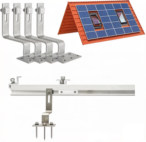 Système de montage de panneaux solaires pour toit plat, système de fixation pour toit en tuiles, structure de montage solaire pour toit en tuiles - Product Image 1