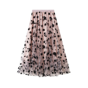<span class=keywords><strong>Jupe</strong></span> plissée en tulle élégante pour femmes, <span class=keywords><strong>jupe</strong></span> <span class=keywords><strong>longue</strong></span> en dentelle à 3 couches pour femmes, jupes maxi bouffantes pour femmes - Product Image 4