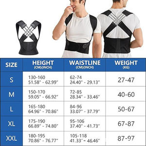 Gobba posteriore correttore per adulti correzione postura cintura spalla apertura bella schiena vita dritta indietro - Product Image 4