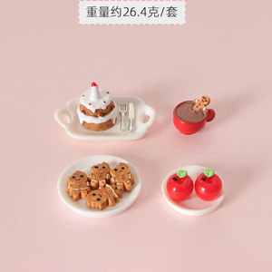 Dollhouse Creative Christmas Apple Cookie Man <strong>Miniature</strong> Food Toy Decoration <strong>Miniature</strong> Ornament Small Accessory Model - Product Image 6