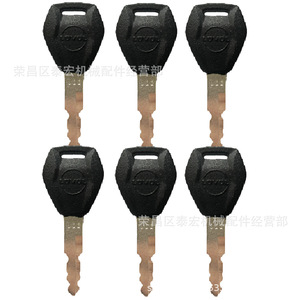 Llave Lovol 011 para encendido de excavadora y cerradura de puerta, 10 piezas, cilíndrica, chapada en zinc negro - Product Image 4