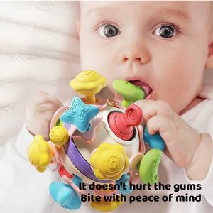 Samtoycn ของเล่นนิ่<span class=keywords><strong>ม</strong></span>6 in 1ของเล่นเสริม<span class=keywords><strong>พัฒนาการ</strong></span>เด็ก, ของเล่นเด็กแรกเกิดทำจากซิลิโคนสำหรับเด็กทารก - Product Image 2