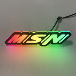 3d מותאם אישית זרימת rgb מותג המכונית פגוש תג קישוט עגלת גולף סמל סמל עבור המכונית סורג מכונית - Product Image 1