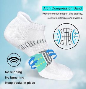 Calcetines deportivos transpirables antideslizantes de tobillo <span class=keywords><strong>para</strong></span> correr, de secado rápido, <span class=keywords><strong>con</strong></span> lengüeta en el talón, al por mayor - Product Image 5