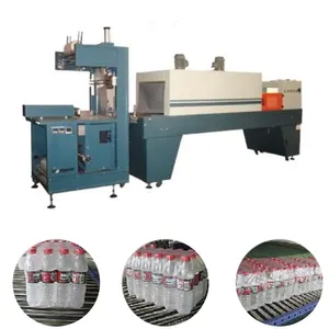 Semi Auto Pequena Garrafa De Água Mineral Plástico PE Shrink Wrapping Machine