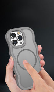 Superventas <span class=keywords><strong>iPhone</strong></span> 16 Promax funda magnética ondulada <span class=keywords><strong>para</strong></span> teléfono móvil Apple 15 14 13 12 Plus Skin-feel Matte 15 Anti-drop Cover - Product Image 3