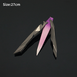 Cuchillo Balisong Valorant Singularity 2.0 <span class=keywords><strong>de</strong></span> 27 cm <span class=keywords><strong>con</strong></span> Funda <span class=keywords><strong>de</strong></span> Cuero, Aleación <span class=keywords><strong>de</strong></span> Zinc, para Juego - Product Image 6