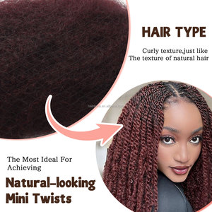 ANNA 4CW 99J 100% Cheveux Humains Afro Kinky Bulk <span class=keywords><strong>Hair</strong></span> 50g Extensions de Cheveux pour <span class=keywords><strong>Femme</strong></span> - Product Image 5