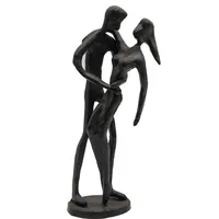 El sanatları dökme demir Metal aksiyon figürü heykel dekor ofis dekorasyon için aşk heykel severler kucaklama