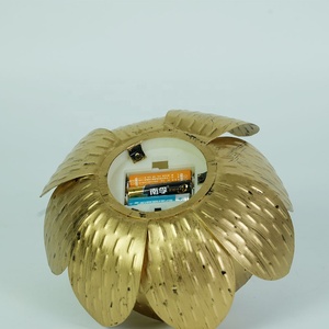 Foryoudecor Metal <strong>Lotus</strong> <strong>Candle</strong> <strong>Holder</strong> Antique Gold Led <strong>Candle</strong> <strong>Holder</strong> for Daily Decoration - Product Image 2