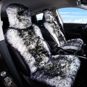 Universal Fuzzy <strong>Sheepskin</strong> <strong>Car</strong> <strong>Seat</strong> <strong>Covers</strong> for Auto Australian Long Wool Adult Man/Women <strong>Sheepskin</strong> Fur Cushion - Product Image 1