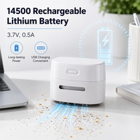 Aspirateur de bureau rechargeable léger à commande d'une seule main pour la poussière superficielle, les restes de clavier et le nettoyage des bureaux de jeu