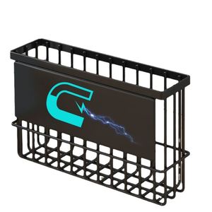 Organizador de Almacenamiento Magnético para Refrigerador, Cesta Metálica sin Perforaciones para Cocina - Product Image 3