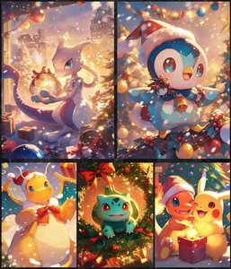 <span class=keywords><strong>Carte</strong></span> da Collezione Poke Moned Formato A5, <span class=keywords><strong>Carte</strong></span> d'Arte Rare Pokemoned, Giochi di <span class=keywords><strong>Carte</strong></span> Colorate per Bambini, Regali - Product Image 6