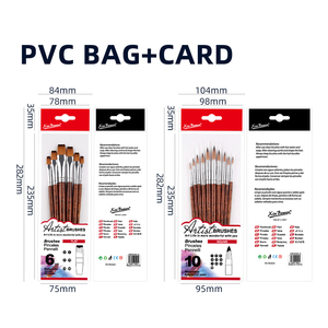 Xin Bowen testa piatta 10 pz materiali artistici <span class=keywords><strong>pennelli</strong></span> Kit <span class=keywords><strong>per</strong></span> artista acquerello acrilico pittura a olio e disegno - Product Image 3