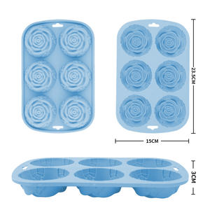 Household Rose Flowers Shaped Silicone <b>Cake</b> Molds DIY Crafts <b>Supplies</b> Candle Making Silicone Baking Mold <b>Decorating</b> Baking Tools - Product Image 4